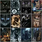 Evershine Алмазная вышивка Черный кот картина стразы Алмазная мозаика животные вышивка крестом Новое поступление Алмазная Живопись мультфильм подарок ручной работы