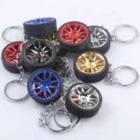 jdm keychain key ring with brake disc car tire wheel keychain car modification keychain car key chain jeep skoda