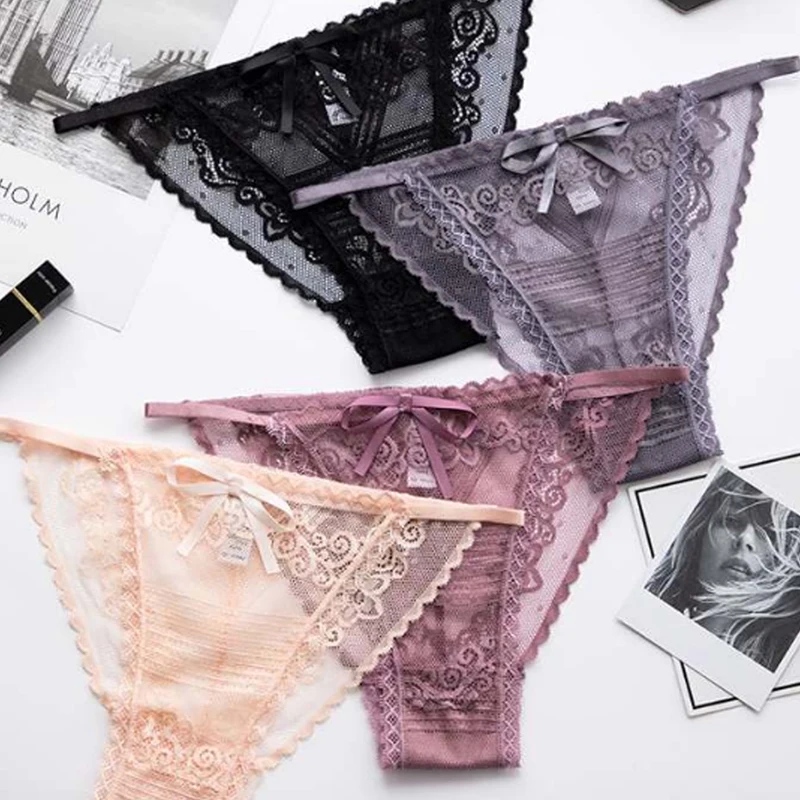Сексуальные женские трусики стринги танга верности кружевные нижнее белье