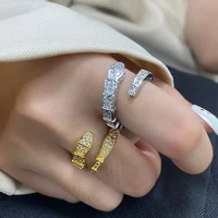 oe fashion zircon ring design adjustable ring woman korean neutral style light luxury jewelry girl gift
