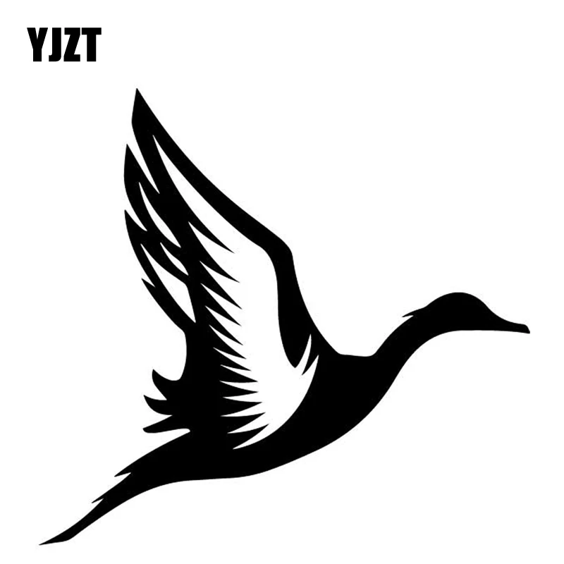 

YJZT 16.2CM*15.1CM Bird Decorate Body Of Car Pattern Car Sticker Vinyl Decal Black/Silver C4-3020