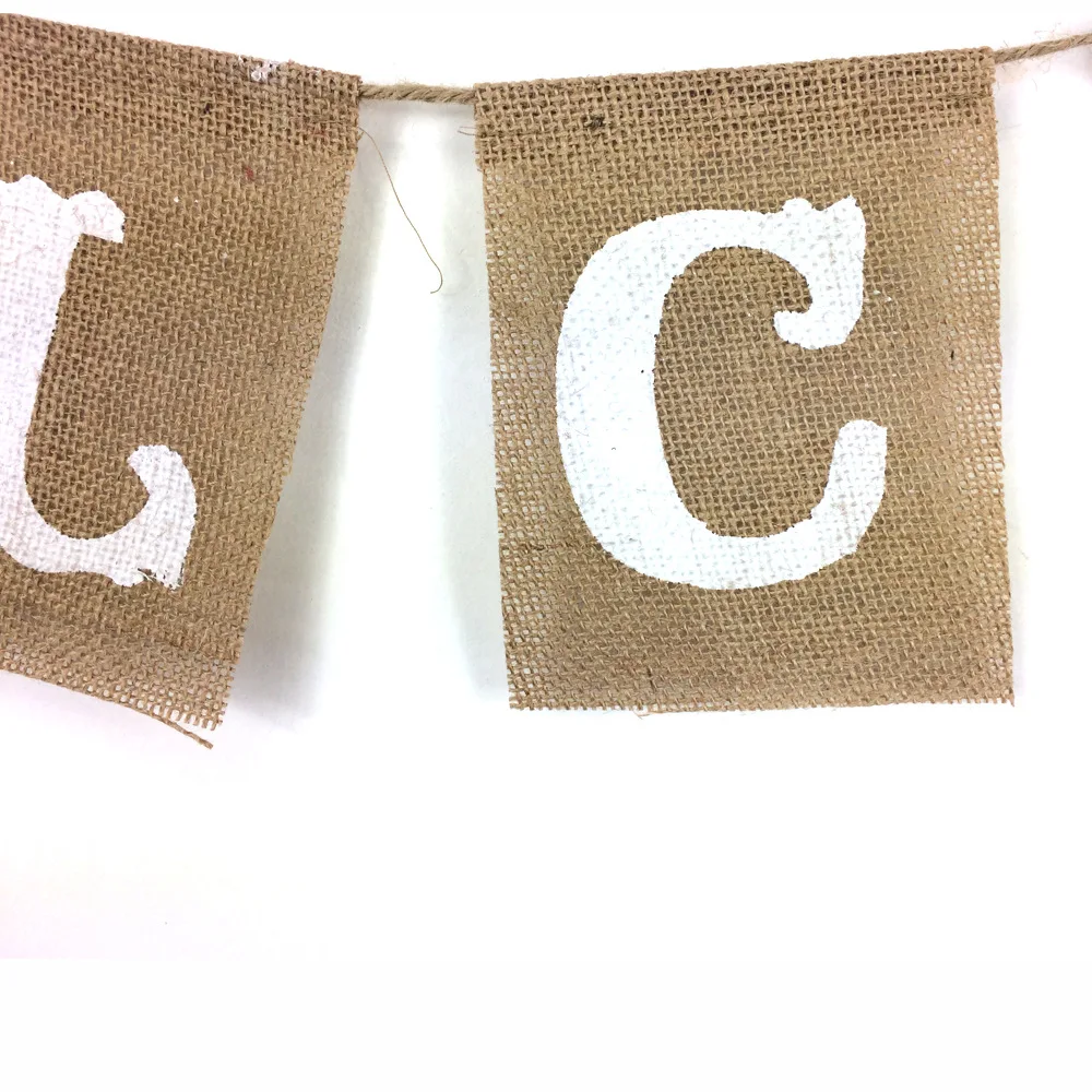 7 Мешковина для флагов баннер знак Добро пожаловать настенные украшения дверей