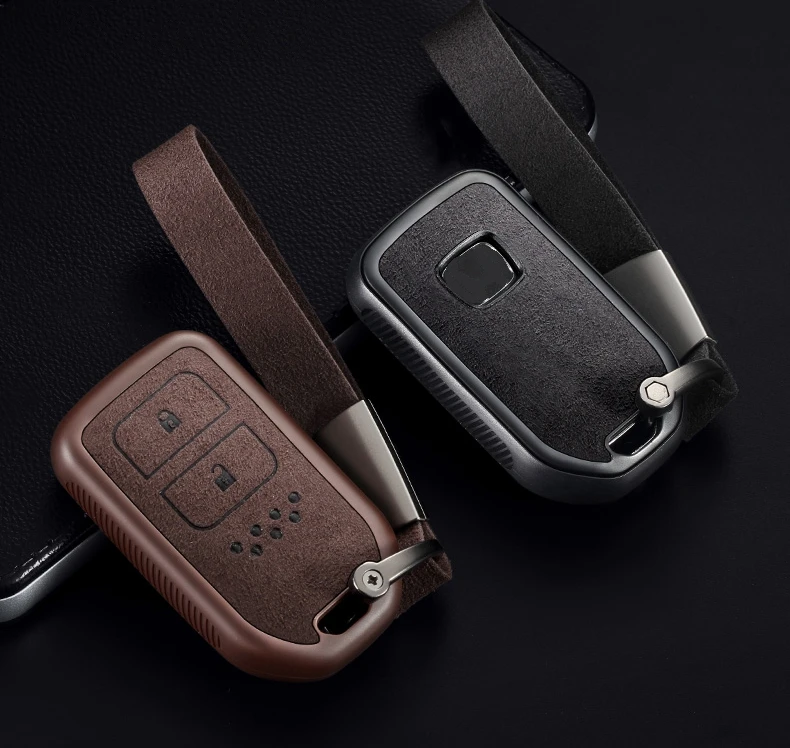 Автомобильный чехол для ключей из натуральной кожи Honda CRV HRV Accord Civic Odyssey Inspire Jazz JADE