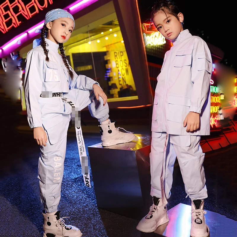 Джазовые танцевальные костюмы Детская уличная танцевальная одежда для