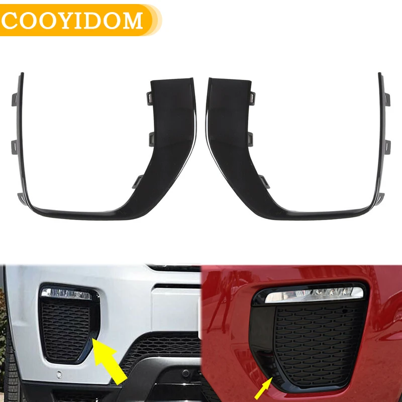 

Car Front Fog Light Lamp Cover Trim Fog Driving Light Cover Grille For Land Rover/Range Rover Evoque 2016-2019 LR079387 LR079375