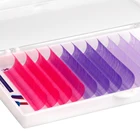 Накладные ресницы THINKSHOW C D Curl, 0,07, 0,10 радужных цветов, накладные ресницы с эффектом омбре, 3D норковые натуральные норковые ресницы, отдельные ресницы для наращивания