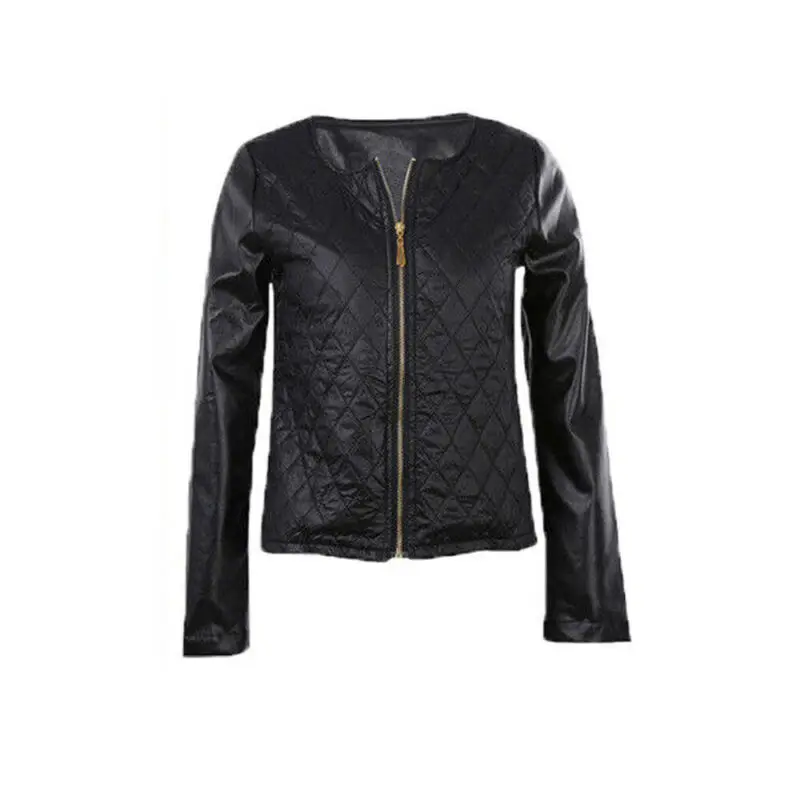 

Women's Suede Leather Long Sleeve Patchwork Fashion Jacket Flight Coat Zip Up Biker Casual Tops Clothes