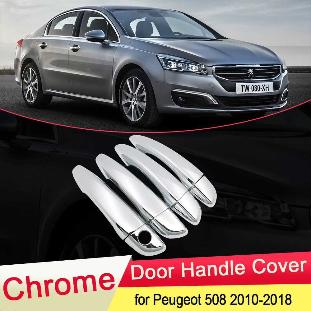 Для Peugeot 508 SW RXH 2011 2012 2013 2014 2015 2016 2017 2018 Роскошная хромированная Дверная ручка