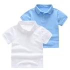 Однотонные футболки поло для мальчиков летние элегантные футболки для девочек качественная хлопковая рубашка детская одежда