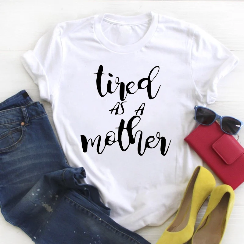 

Футболка женская летняя с принтом, топ с графическим принтом, с коротким рукавом для мам и мам