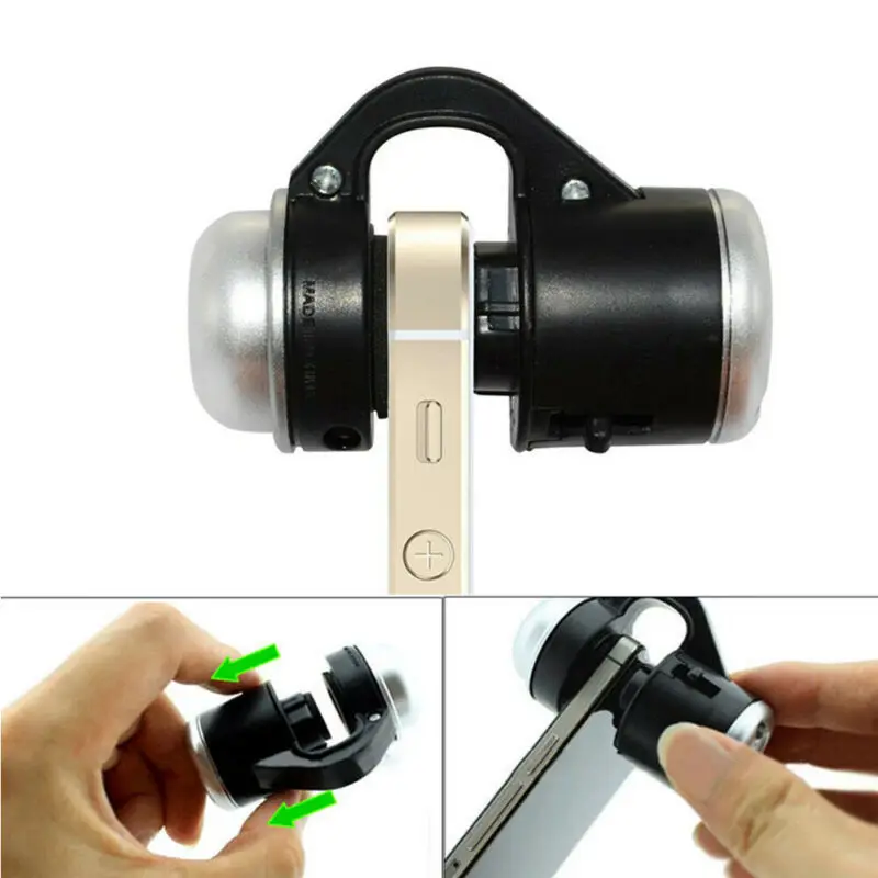 Универсальный 30X оптический зум Мобильный Телефон Зажим для микроскопа Микро