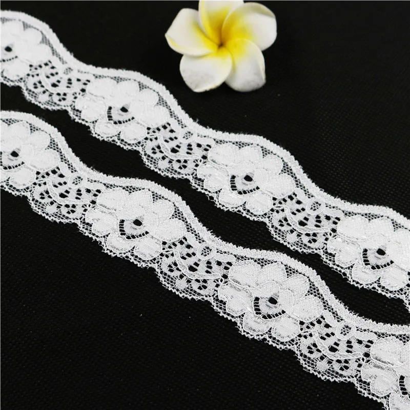 35 мм 5 ярдов кружевные ленты с отделкой свадебное украшение ручной работы вышитое