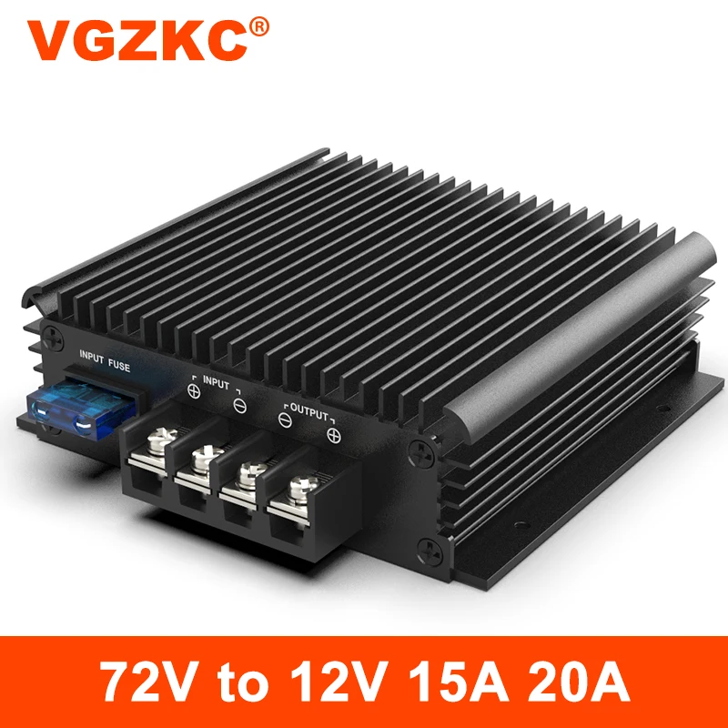 

VGZKC 48V60V72V to 12V 15A 20A DC power converter 40-90V to 12V automotive DC power regulator