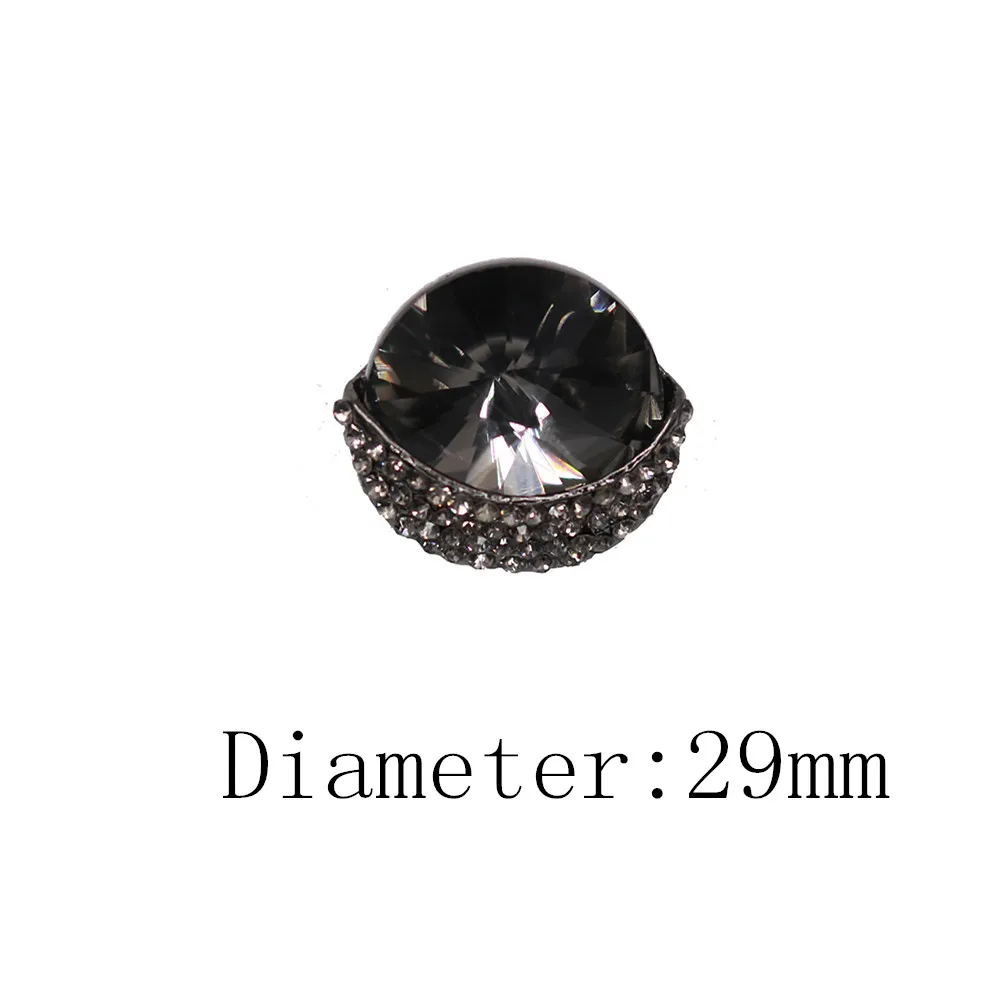Высококачественная Металлическая пуговица со стразами 29 мм украшение для