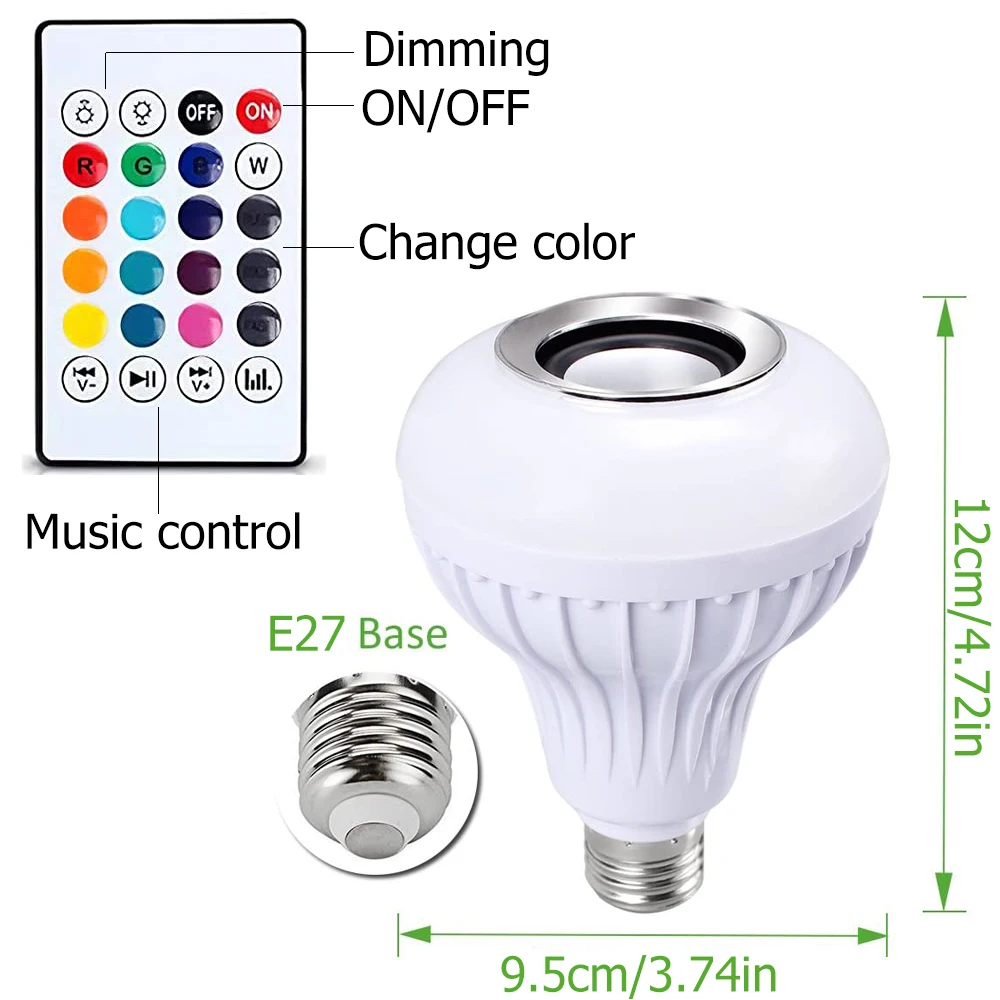 Умная Светодиодная лампа RGB 220 В E27 Bluetooth музыкальная для умного дома | Освещение