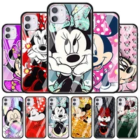 disney minnie mouse cute for apple iphone 12 pro max mini 11 pro xs max x xr 6s 6 7 8 plus luxury tempered glass phone case