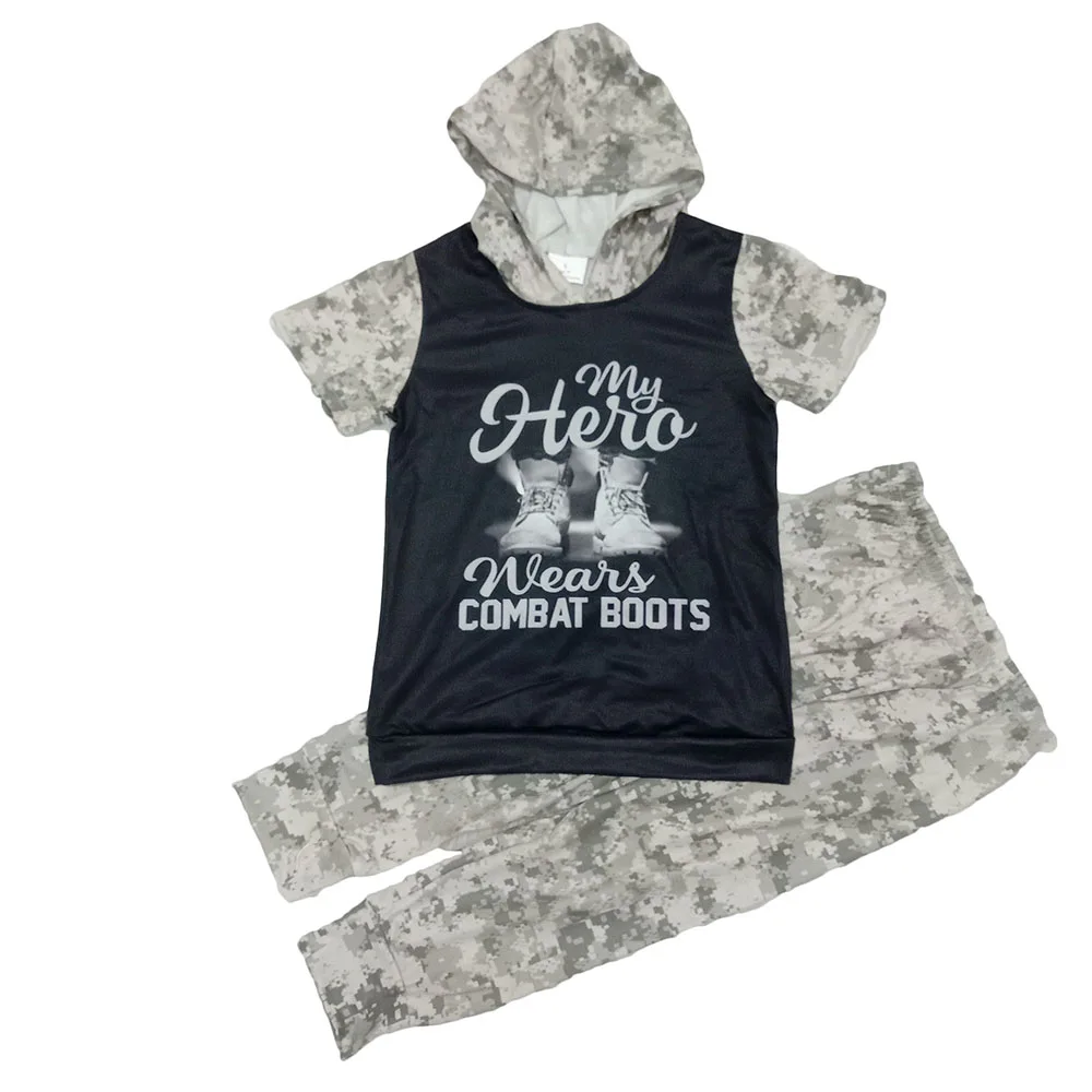 

Free shipping kids children summer new design hoodie disruptive pattern legging outfits clothing clothes hot sale toddler sets