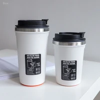 380520ml ins simple suction mug thermos stainless steel double insulated coffee cup keep warm flask portable travel car ice cup