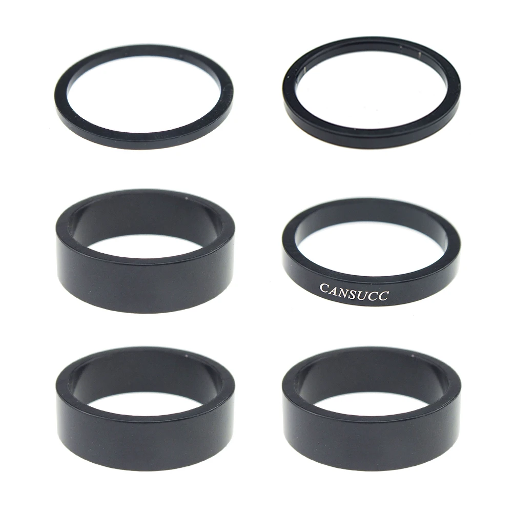 CANSUCC 6pcs Bicycle Front Fork Washer Headset Spacer Gasket Bike Aluminum Alloy Ring Accessories | Спорт и развлечения