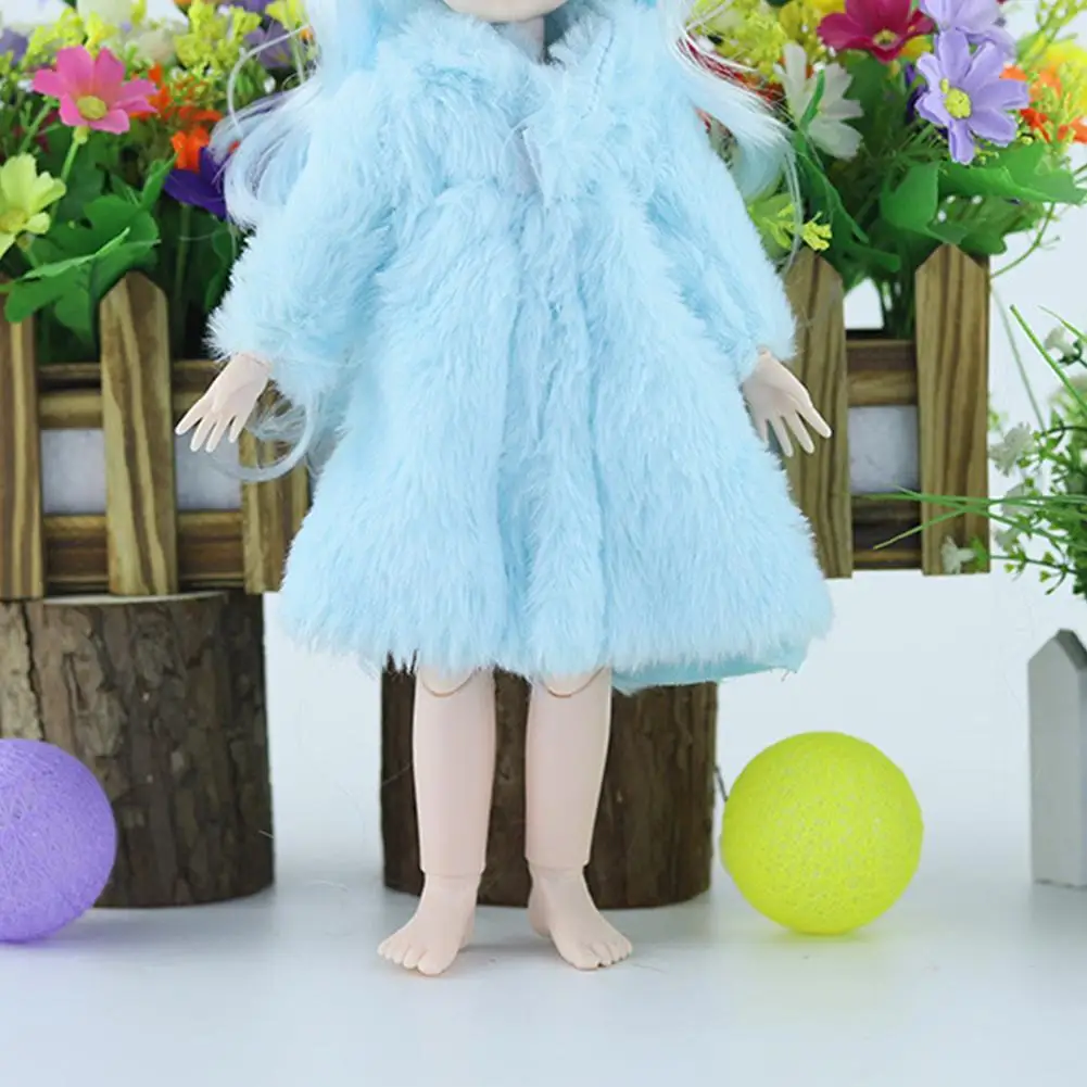 

1 Pcs Doll Special Clothing Simulation Fashion Long Coat Sleeve Casual Soft Accessories Toy Wear Kids For Girls Doll Fur To B4Y0
