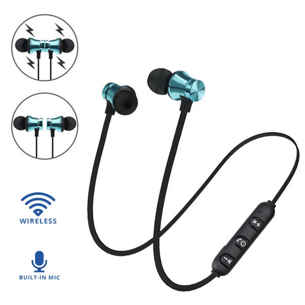 Mosunx магнитные наушники в ухо беспроводные Bluetooth спортивные стерео Hands-free микрофон
