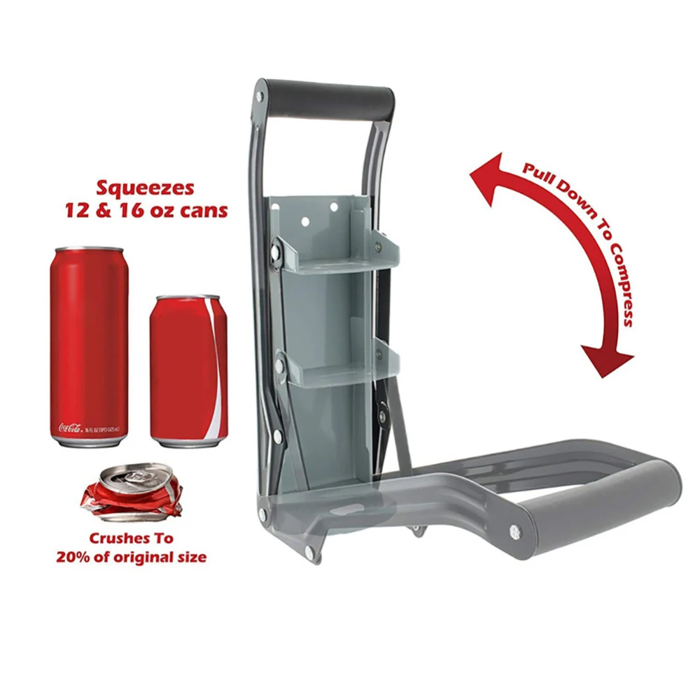 

Beer Can Smasher Crusher Wall Mounted Hand Push Soda Cans Bottle Opener Iron Bottle Crushing Recycling Tool Accessory