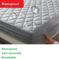 waterproof quilted mattress cover urine proof air permeable bed cover soft sanding quilting bed fitted sheet no pillowcase