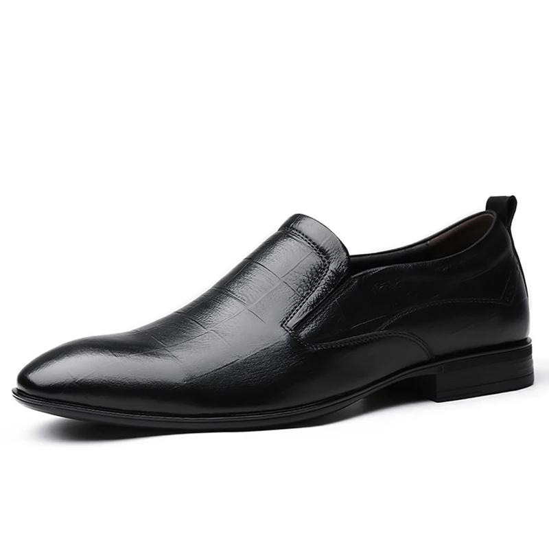 

Classic Black formal shoes men Dress shoes loafers Fashion Business office shoes men Genuine leather shoes men shoes
