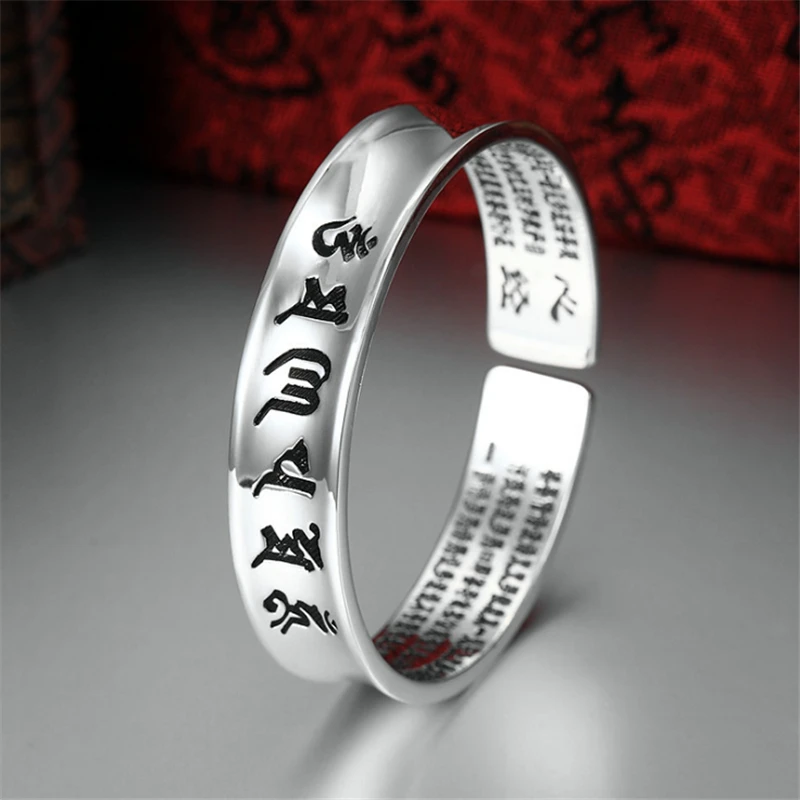 Женский дизайнерский браслет в виде букв буддизма с надписью Sutra Mantra на