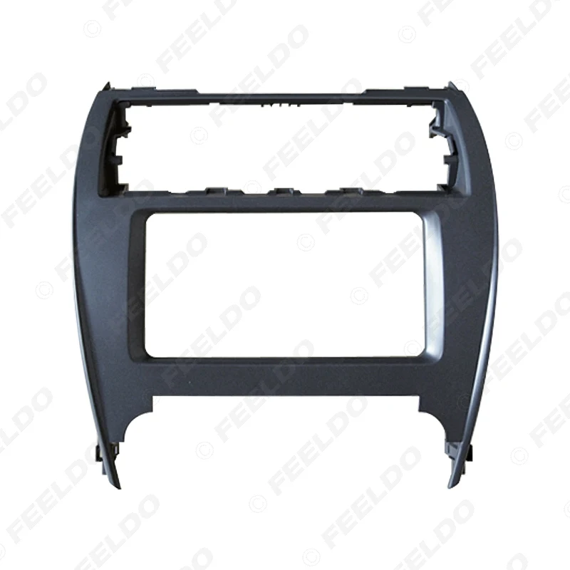 FEELDO автомобильный 2DIN Аудио Стерео Fascia рамка для Toyota Camry 2011 ~ 2015