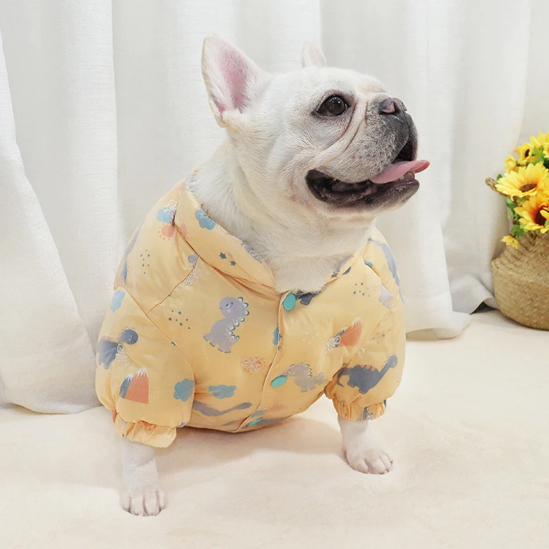 

Толстая теплая куртка для собак, зимняя одежда для домашних животных, одежда для собак, костюм мопса, французского бульдога, одежда для фран...