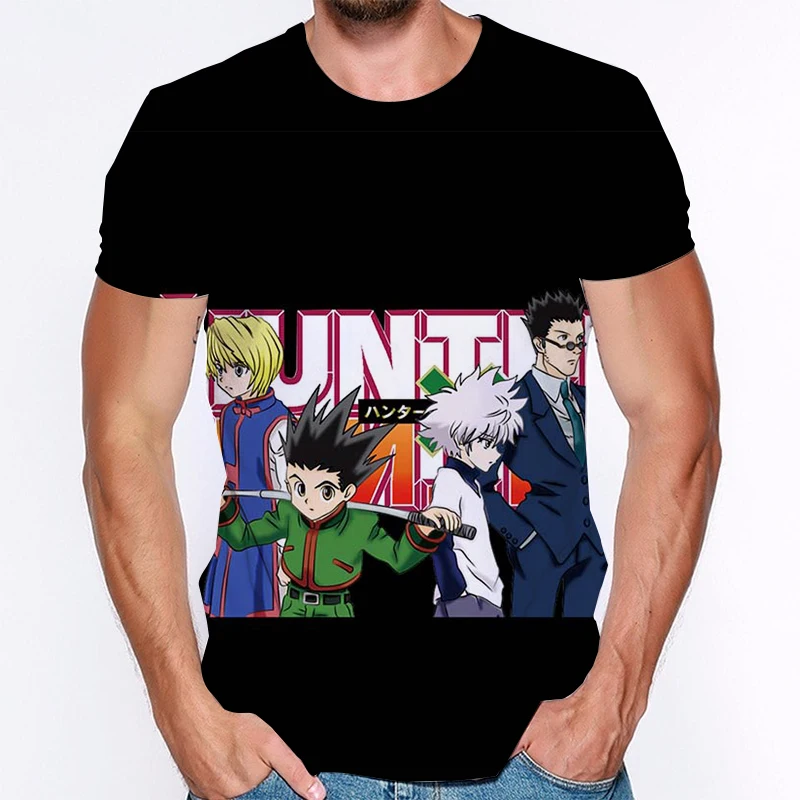 

Fashion Streetwear Men Women 3d T-shirts Tops Cartoon Anime Hunter Print Cool Casual Female Male Summer Short Sleeve T Shirt