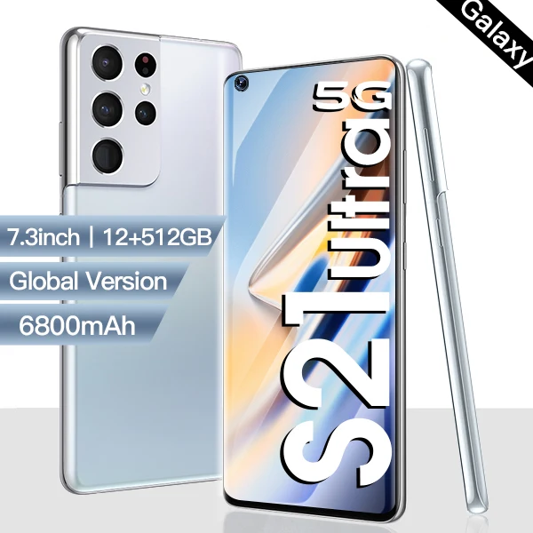 

Galay S21+ Ultra 7.3 Full screen Smart phone 16GB+512GB 6800mAh android mobile phone MTK6989 cell phone 4G/5G Network 10 Core
