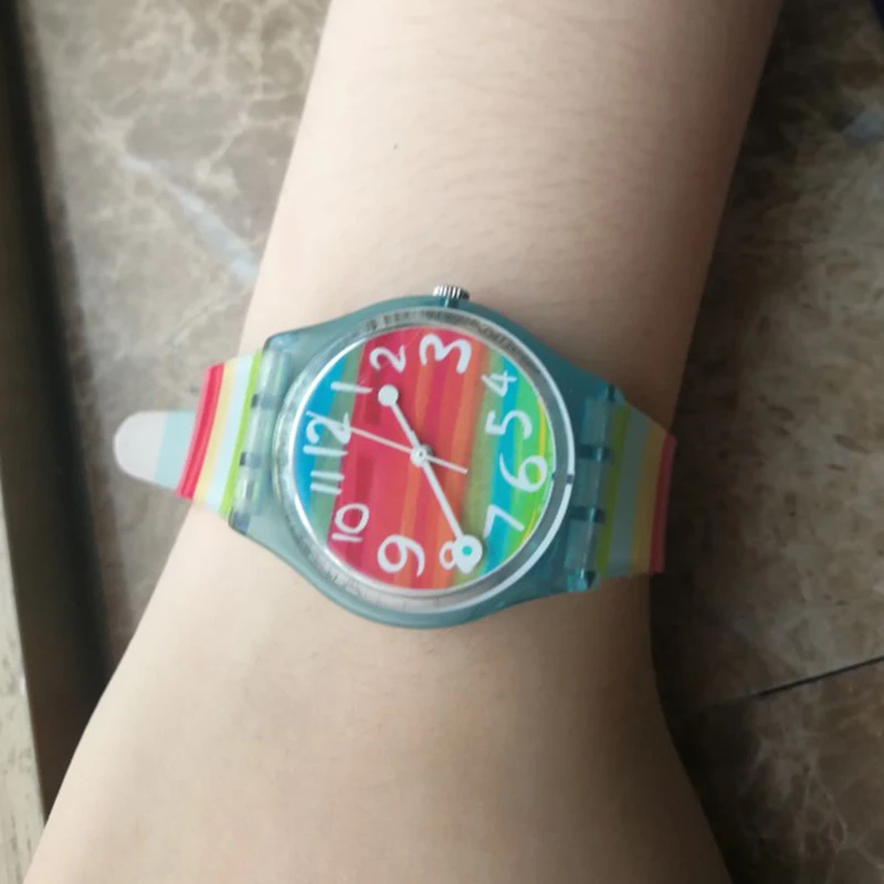 Резиновый браслет для часов Swatch 17 мм 19 мм 20 мм силиконовый прозрачный ремешок для мужчин и женщин браслет декоративный водонепроницаемый