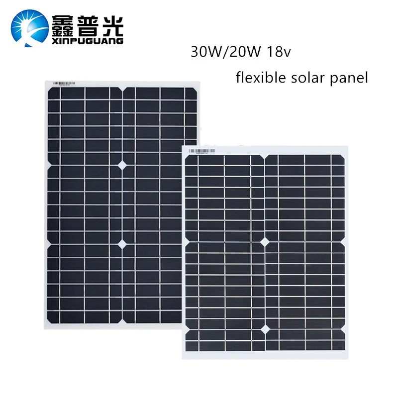 солнечная панель 12v 30 Вт 20 Гибкая батарея на телефон комплект 12 В для автомобиля RV