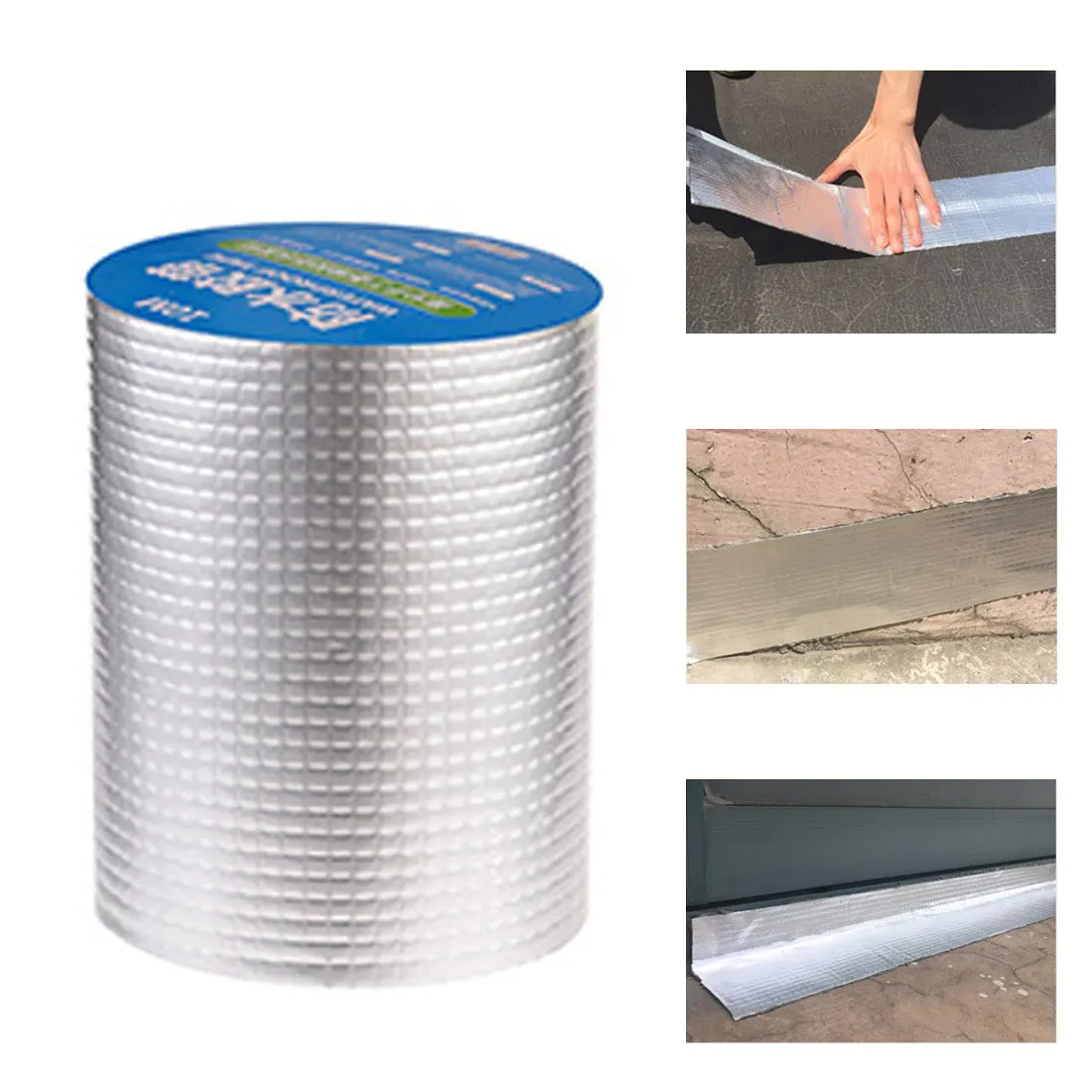 

Aluminum Foil Butyl Rubber Tape Self Adhesive High temperature resistance Waterproof for Roof Pipe Repair Stop Leak Sticker