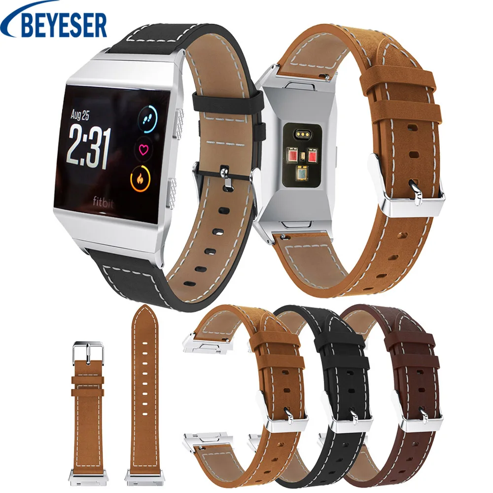 Горячая Распродажа ремешок для часов из натуральной кожи спортивный Fitbit ионная