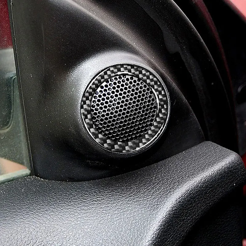 

Carbon Fiber Car Accessories Interior Rear speaker parts Black Decoration Used for Jeep Grand Cherokee 2014-2017