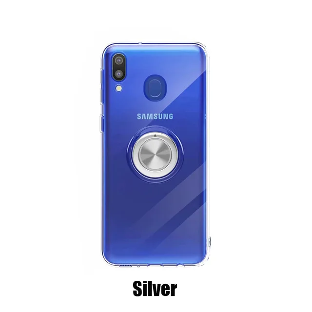 Для samsung Galaxy A20E чехол, мягкий ультра тонкий прозрачный держатель с кольцом, автомобильный Магнитный чехол для телефона s для samsung Galaxy A20E Fundas Coque - Цвет: silver