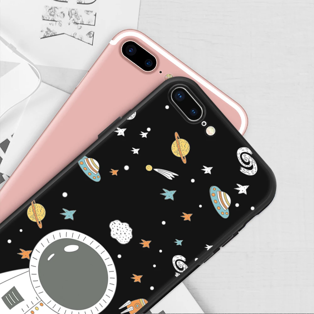 Силиконовый мягкий чехол для телефона iPhone 7 8 Plus 5 SE 5S 6 6S X XS Max XR мультяшный