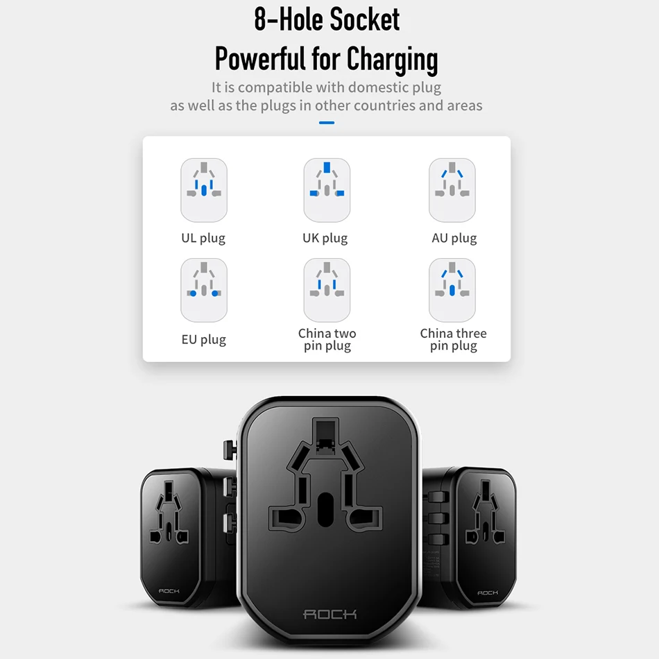 ROCK 18W дорожная Европейская USB зарядка Быстрая зарядка 3,0 для samsung телефон зарядное устройство PD 3,0 зарядное устройство для iPhone зарядное устройство usb-адаптер