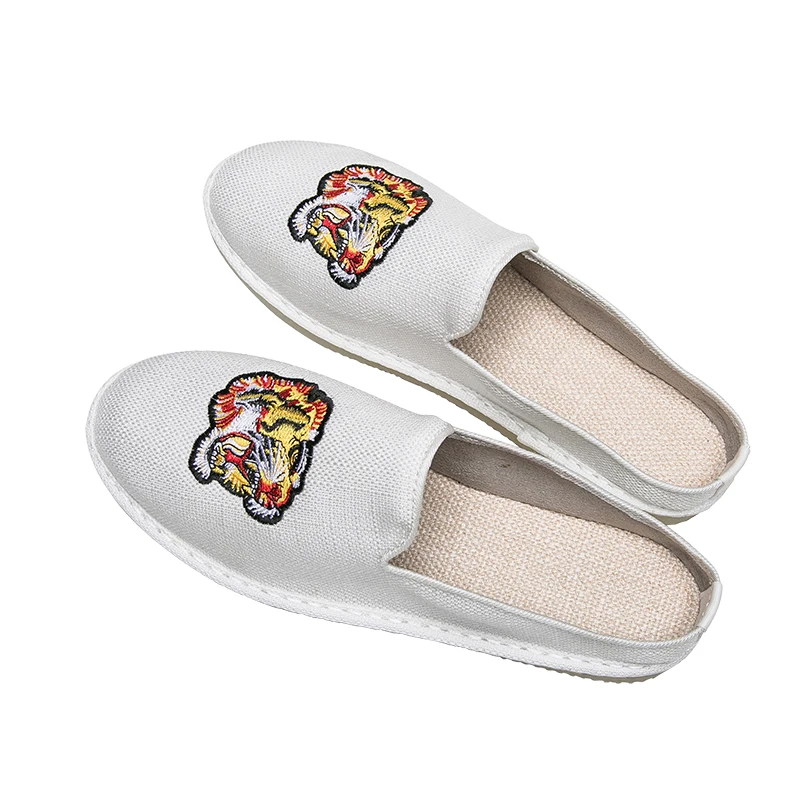 Для мужчин кроссовки срез белье в виде головы тигра Восемь коготь вышивка ручной