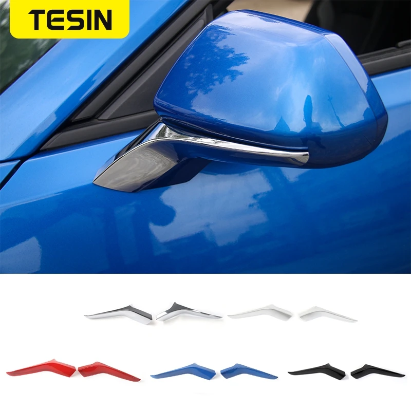 

TESIN ABS углеродное волокно Автомобильная Боковая дверь зеркало заднего вида Накладка для Chevrolet Camaro 2017 Up Стайлинг автомобиля внешние аксессуа...