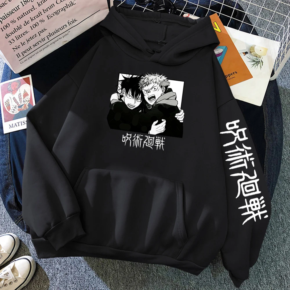 

Худи мужское оверсайз с капюшоном, Модный повседневный свитшот с принтом комиксов, джутсу, кайсен, годжоу, Сатору, унисекс