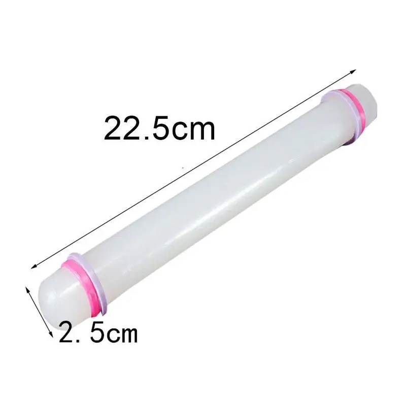 

Diy Silicone Rolling Pin Baking Pastry Tool Practical And Healthy 22.5 X 2.5 Cm Including 1 Rocker And 4 Rubber Rings