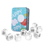 Забавная настольная игра История паззл с игральными кубиками, в металлических коробках, для семьивечерниедрузей, для родителей и детей