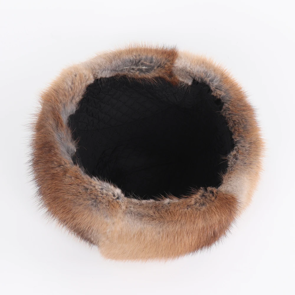 Новая зимняя мужская шапка бомбер из 100% натурального меха Muskrat Мужская теплая