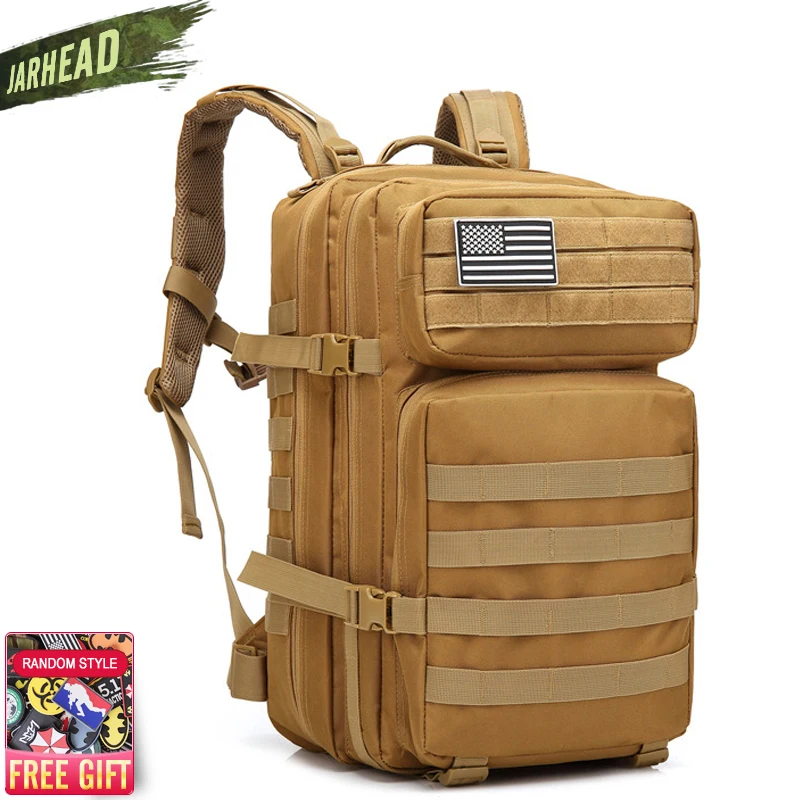 45л Большой Вместительный мужской армейский тактический рюкзак военный