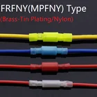 5 компл. MPFNY FRFNY Тип клемма провода гнездовой штекер быстроразъемный соединитель нейлоновая изоляция пуля штекер Обжим кабеля Сращивание прозрачный