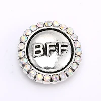 6pcslot wholesale snap button jewelry mixed metal 18mm snaps with rhinestone button for 18mm snap bracelets bangles
